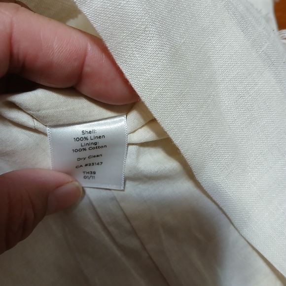 Talbots Cream Sleeveless Sheath Dress‎ Scoop Neck Mini Size 8P - Picture 6 of 6